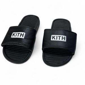 Kith Kids Black Slides